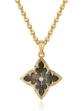 Women's Black and Gold Adjustable Chain Choker Charm Pendant Lucky Necklaces